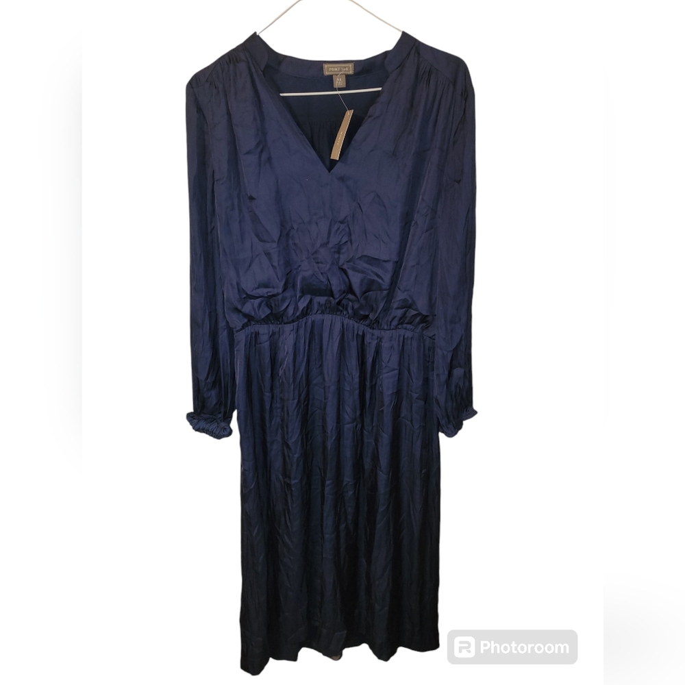 J. Crew Point Sur blue dress size (14) - Picture 2 of 7